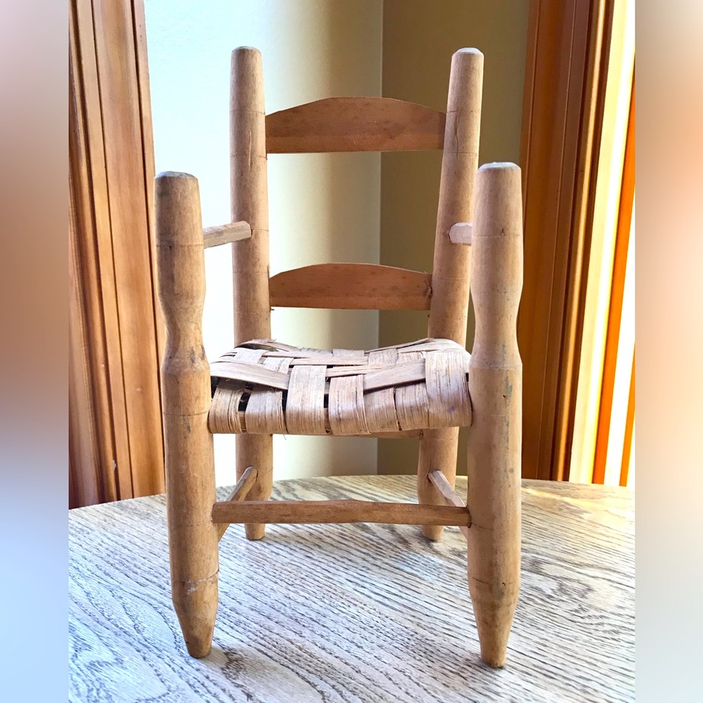 Vintage Wooden Doll Chair